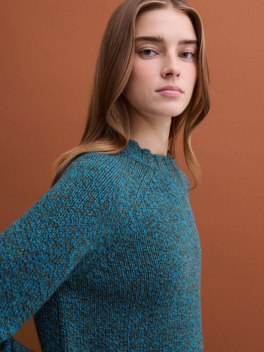 Green wool-blend crew-neck jumper_1