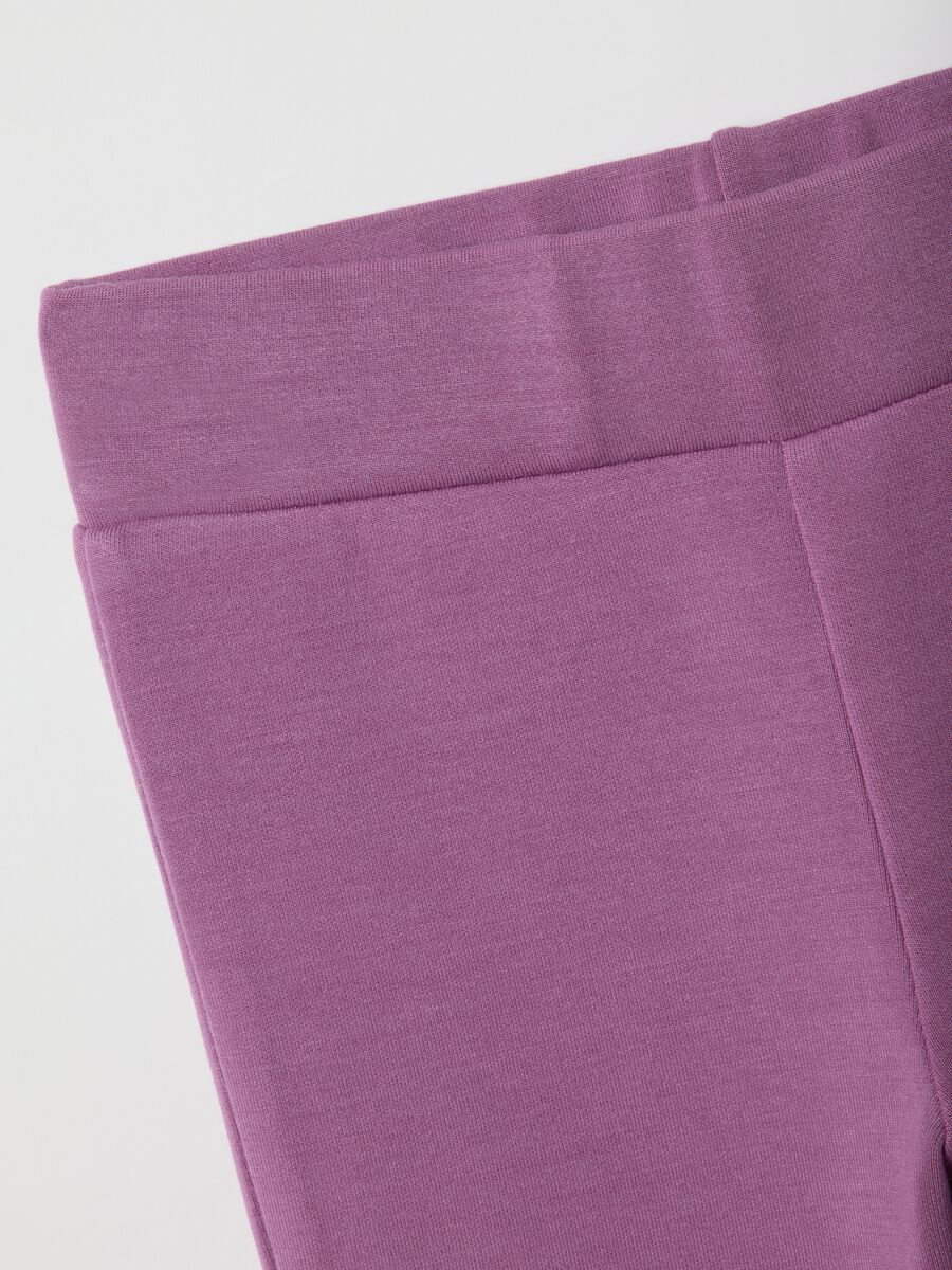 Girls' Purple Flare Treggings_2