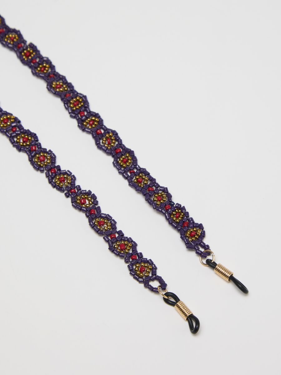 Glasses chain with multicoloured beads_1