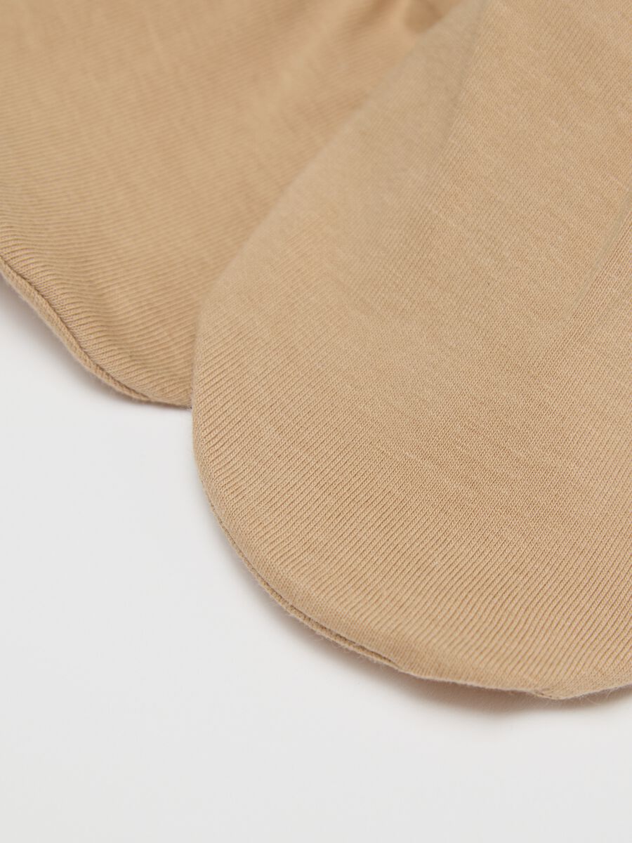 Two-pack nude shoe liners in stretch cotton_1