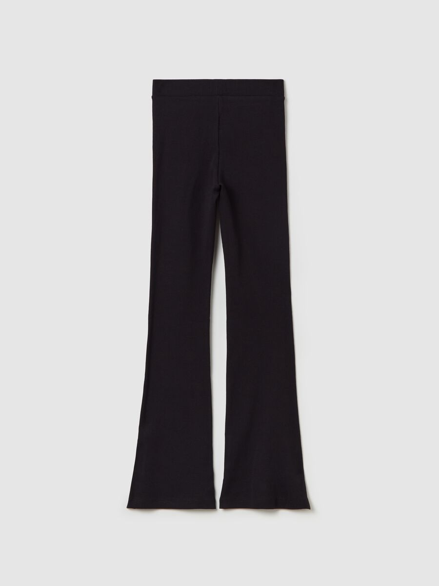 Leggings flare fit in cotone stretch_4