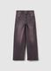 Girls' purple stretchy cotton skater jeans_0