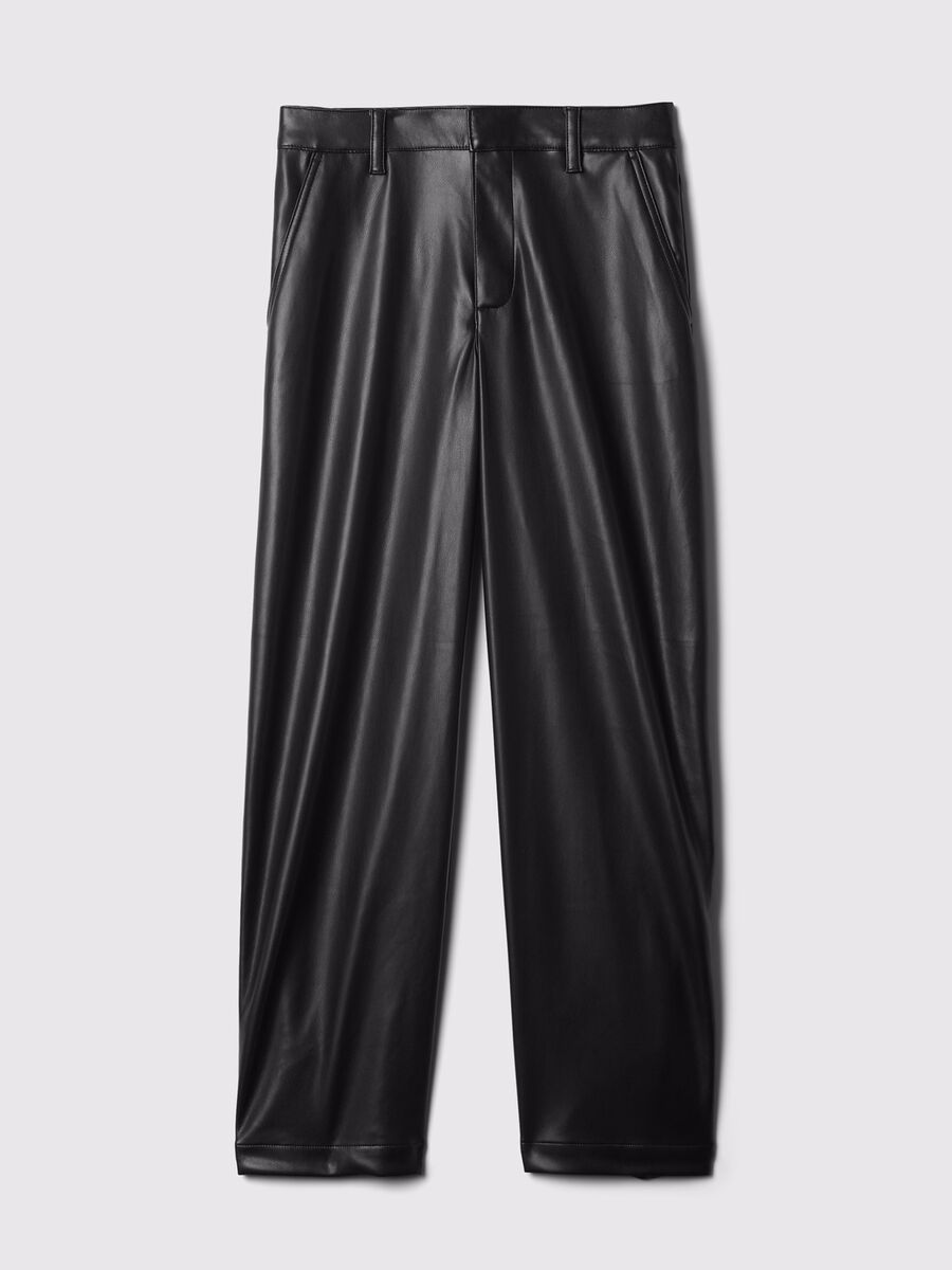 Barrel-fit shiny-effect trousers_7
