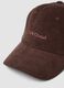 Brown pure cotton ribbed cap_2