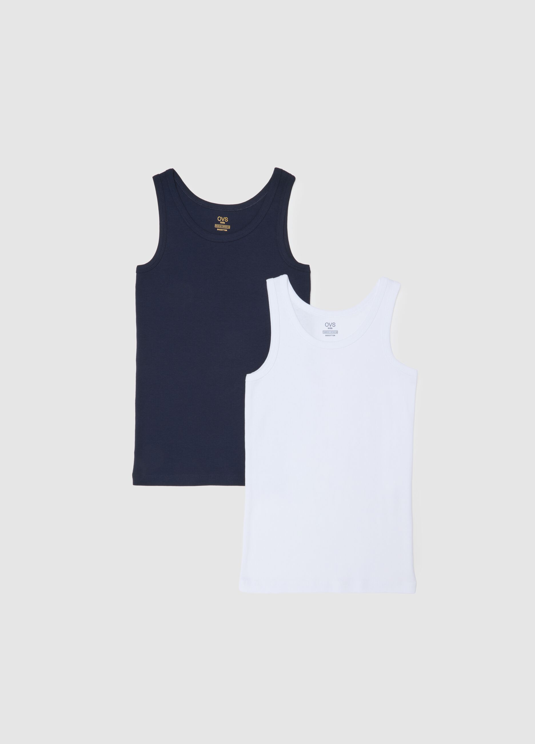 Boy's Vest in Pure Multicolour Cotton Regular Fit