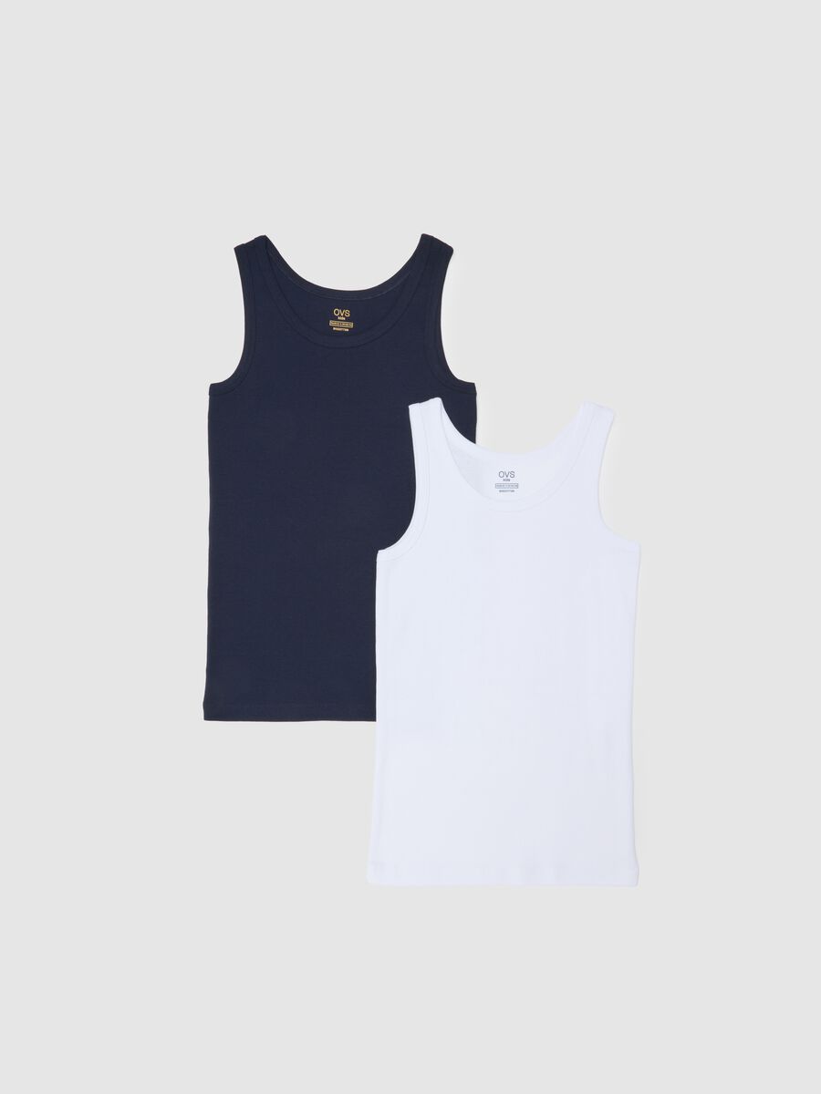 Canottiera da ragazzo in puro cotone multicolor regular fit_0