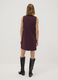 Abito smanicato rosso in punto Milano di viscosa elasticizzata straight fit_3