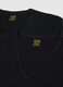 Two-Pack Black Deep V Pure Cotton T-Shirt Regular Fit_1
