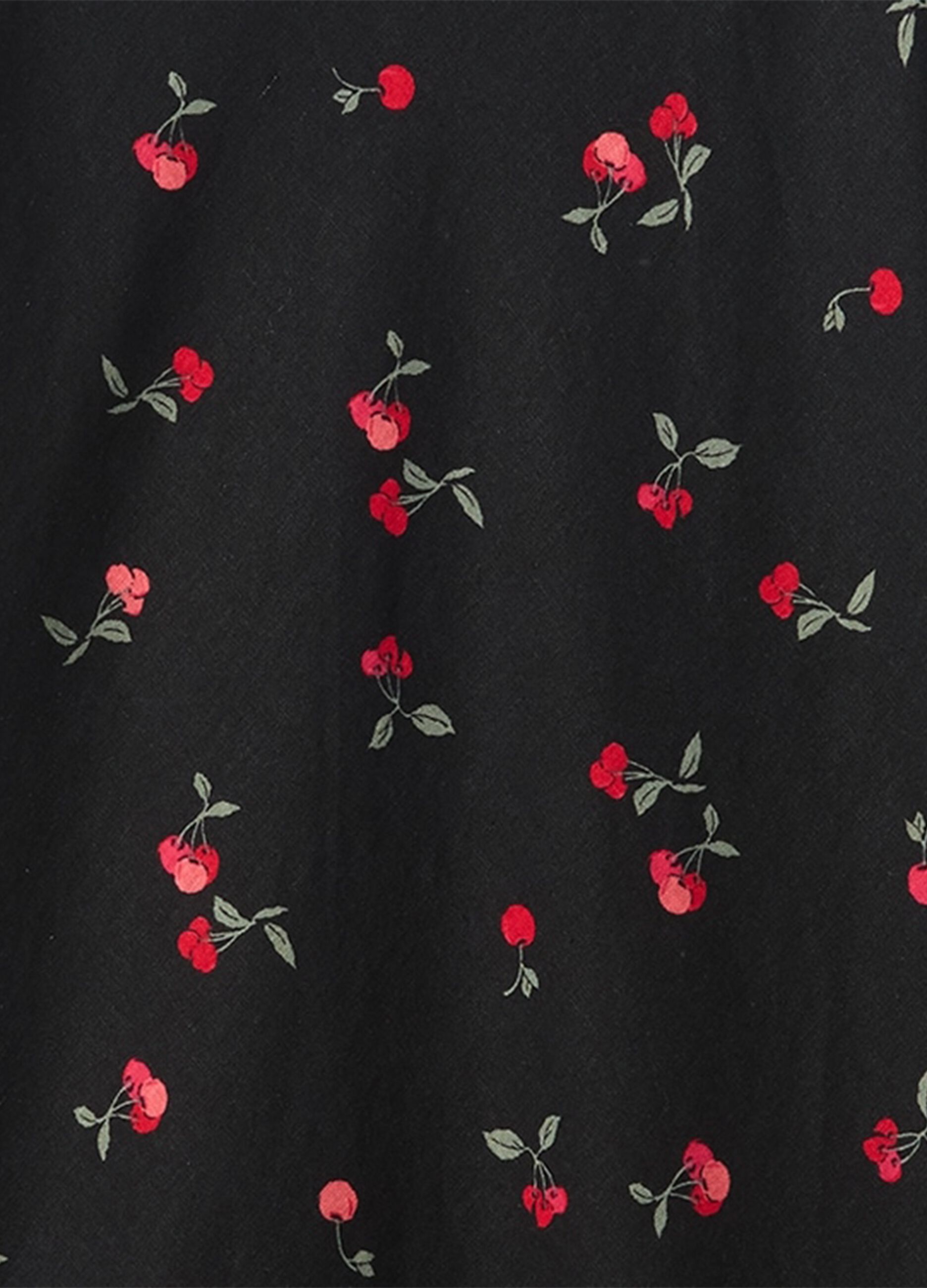 Black Long Dress with Floral Print