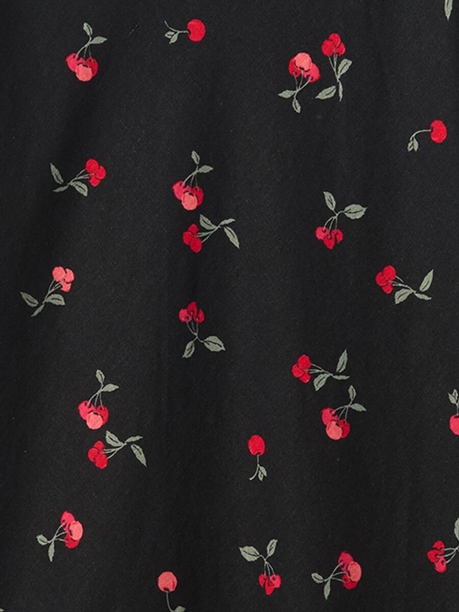 Black Long Dress with Floral Print_6