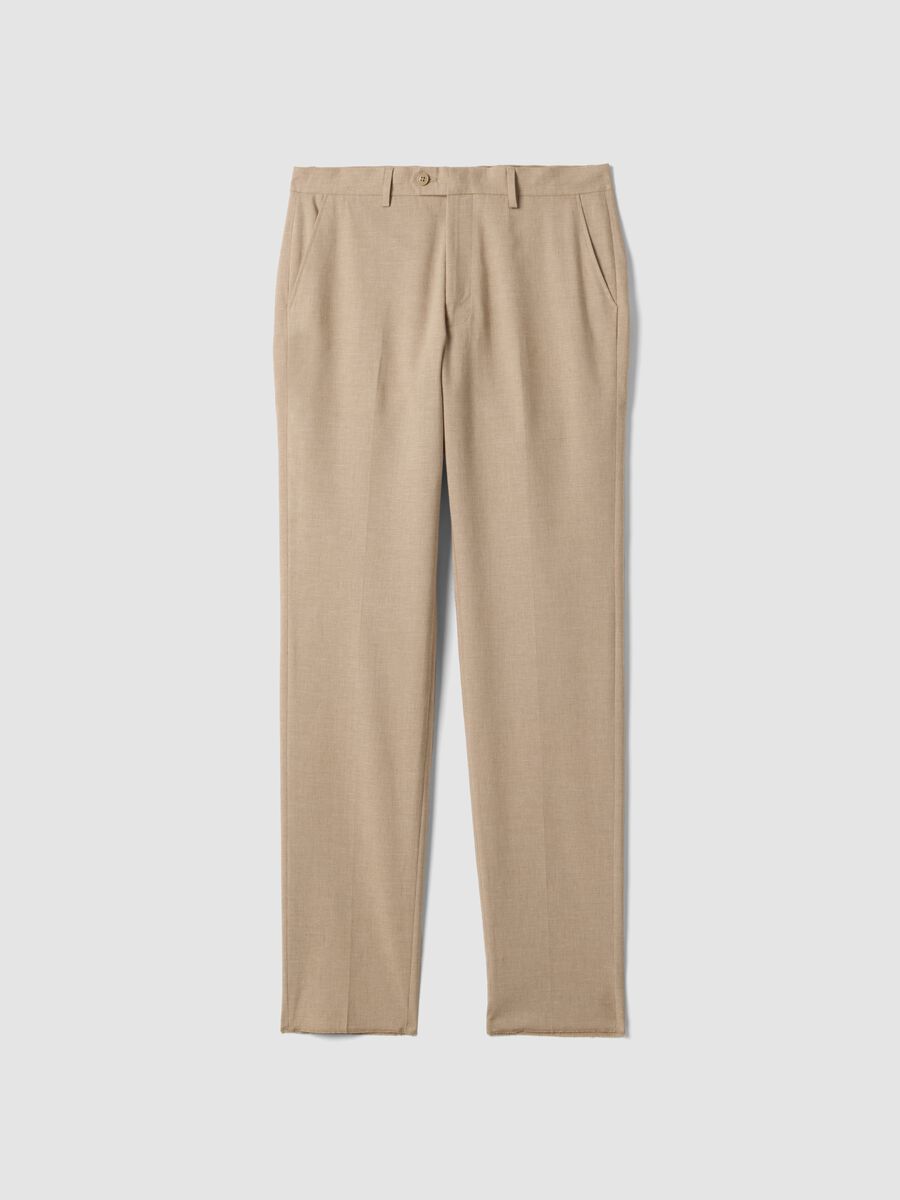 Pantaloni beige slim fit_4