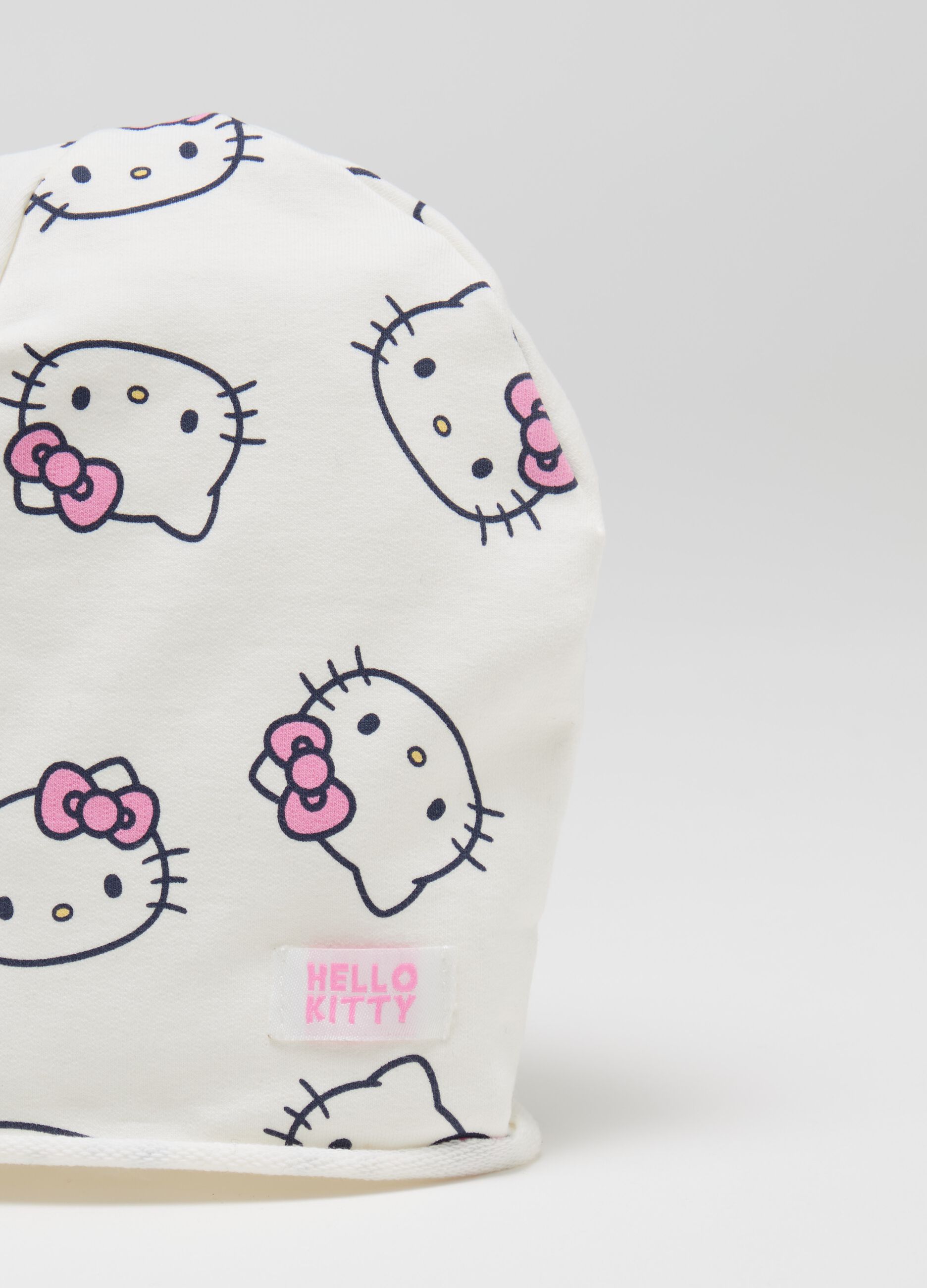 Berretto in French Terry con stampa Hello Kitty 