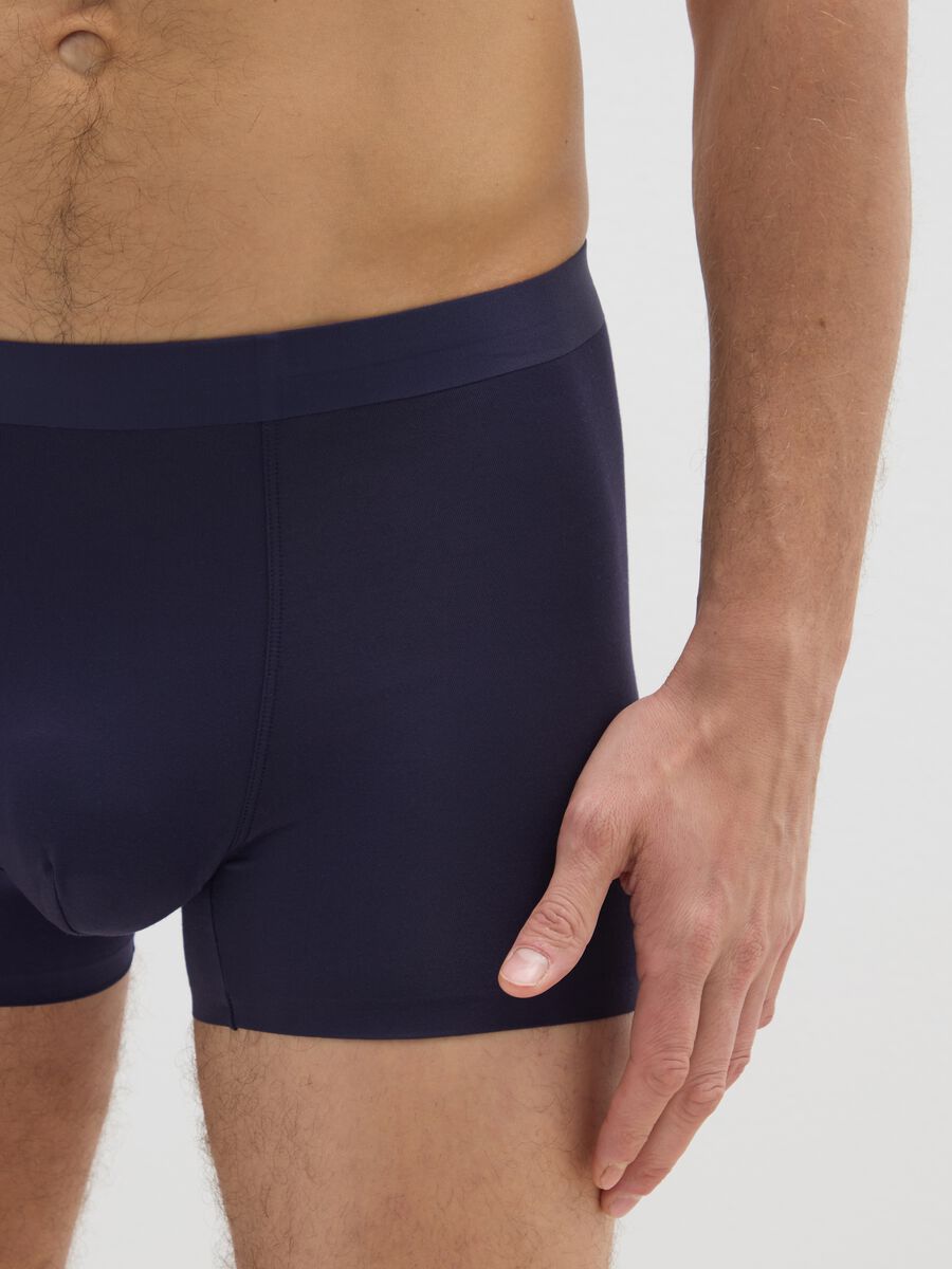 Bipack di boxer blu in modal elasticizzato_3
