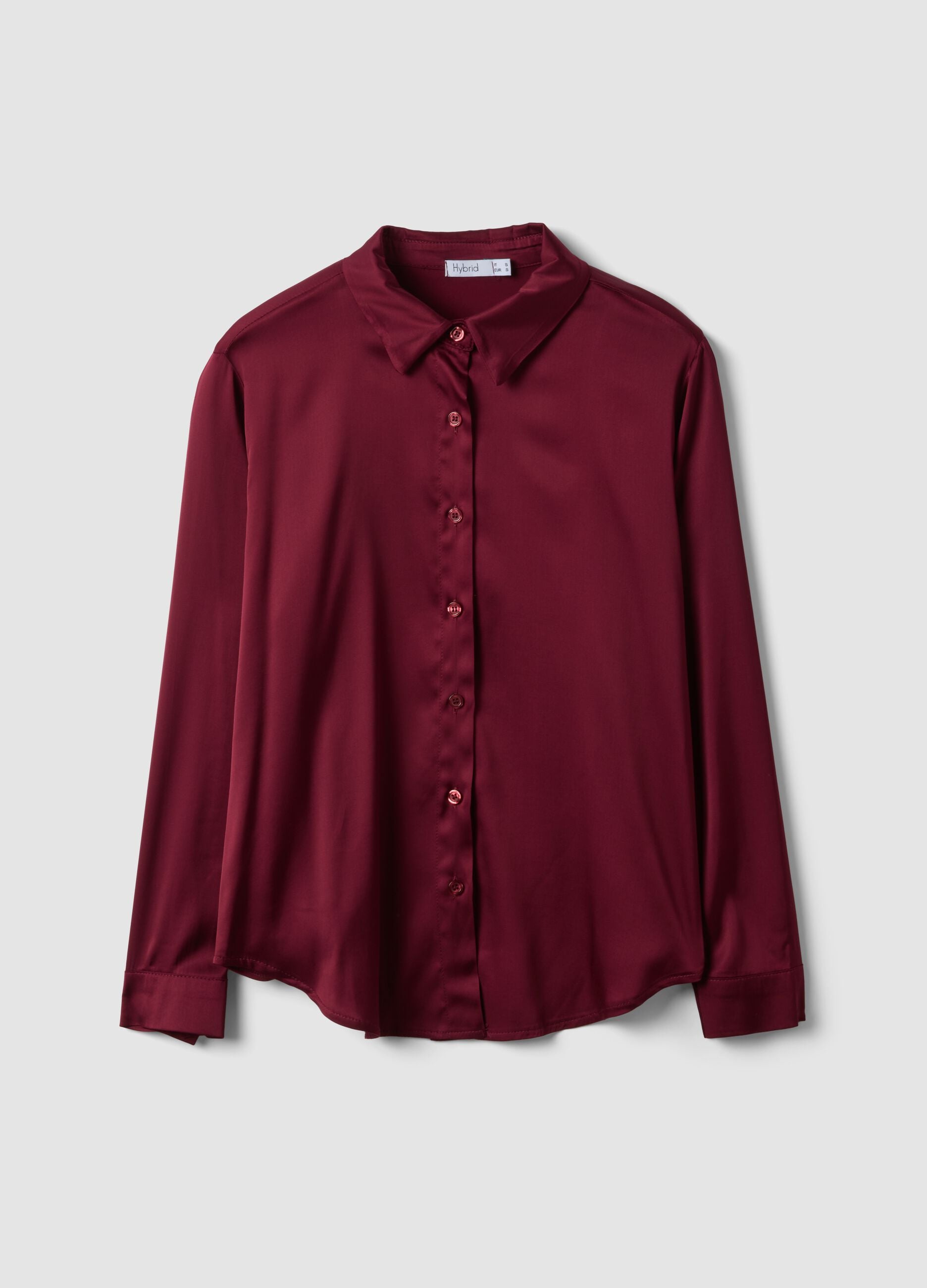Purple regular-fit stretch viscose shacket