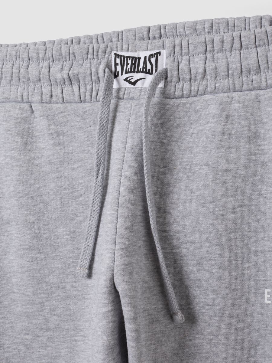 Grey cotton-blend joggers with logo_5