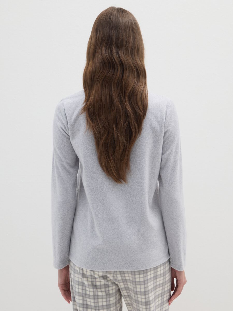 Grey regular fit pyjama top_2