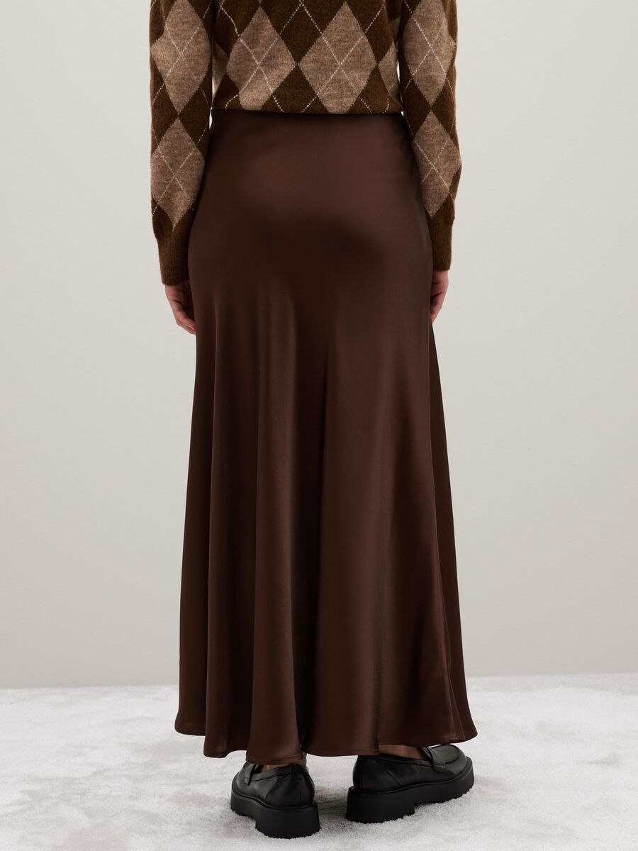 Brown Viscose Long Skirt_3