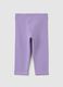 Girls' Stretch Cotton Purple Leggings_3