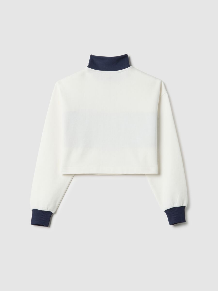 Multicolour striped pure cotton sweatshirt for girls relaxed fit_4