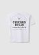 Kids' white pure cotton oversized fit t-shirt with Chicago Bulls logo_4
