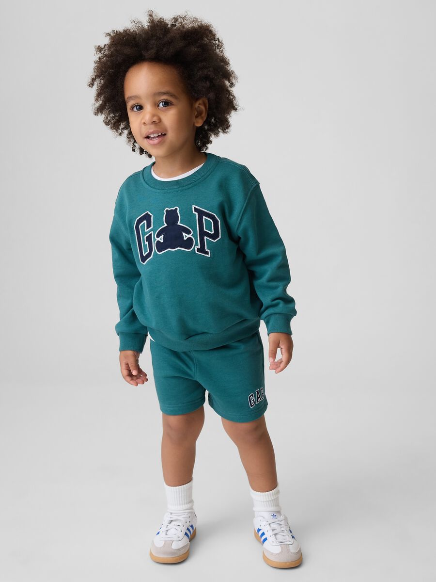 Cotton-blend sweatshirt and shorts set_0