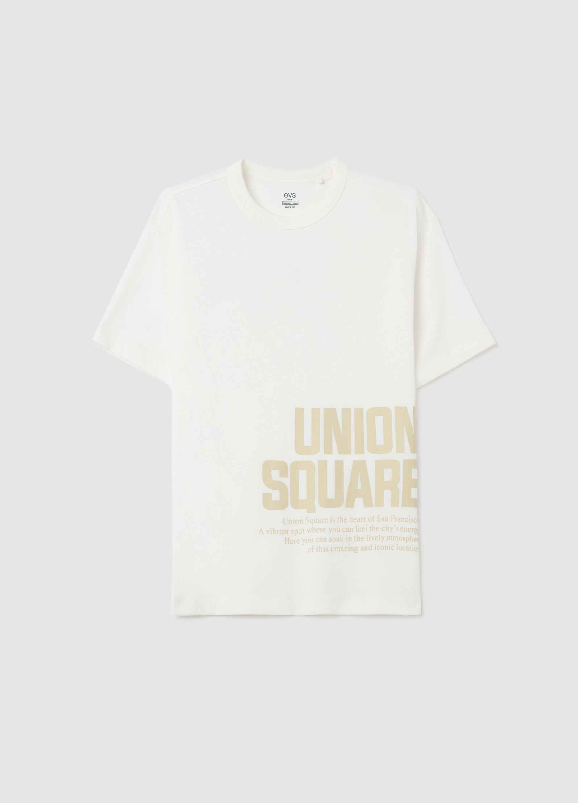 T-shirt over fit in cotone con stampa "Union Square"