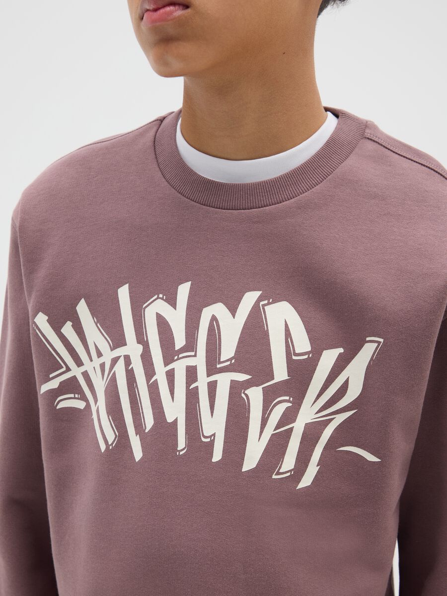 Purple Crew Neck Sweatshirt_2