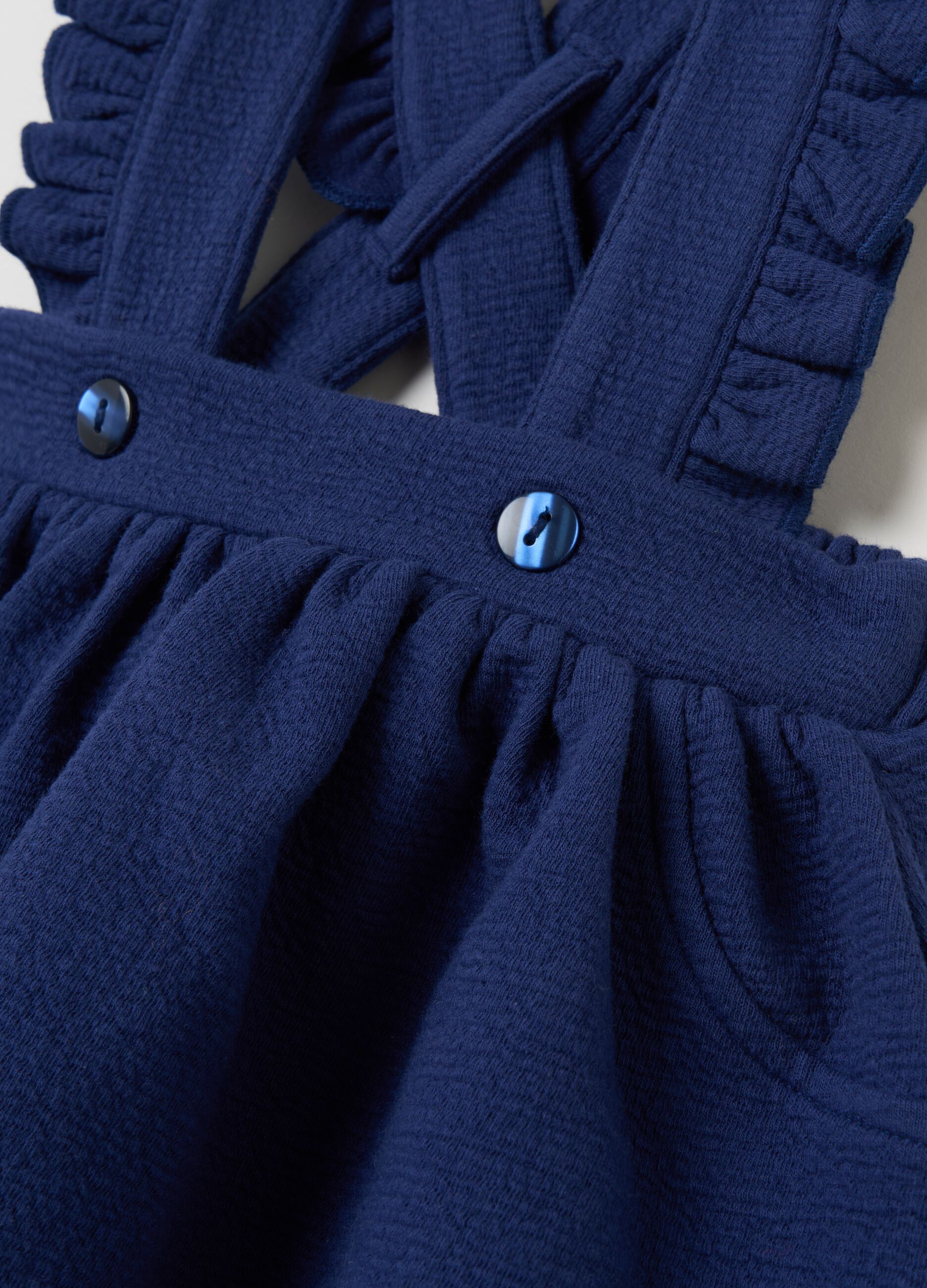 Pinafore in fleece with frills