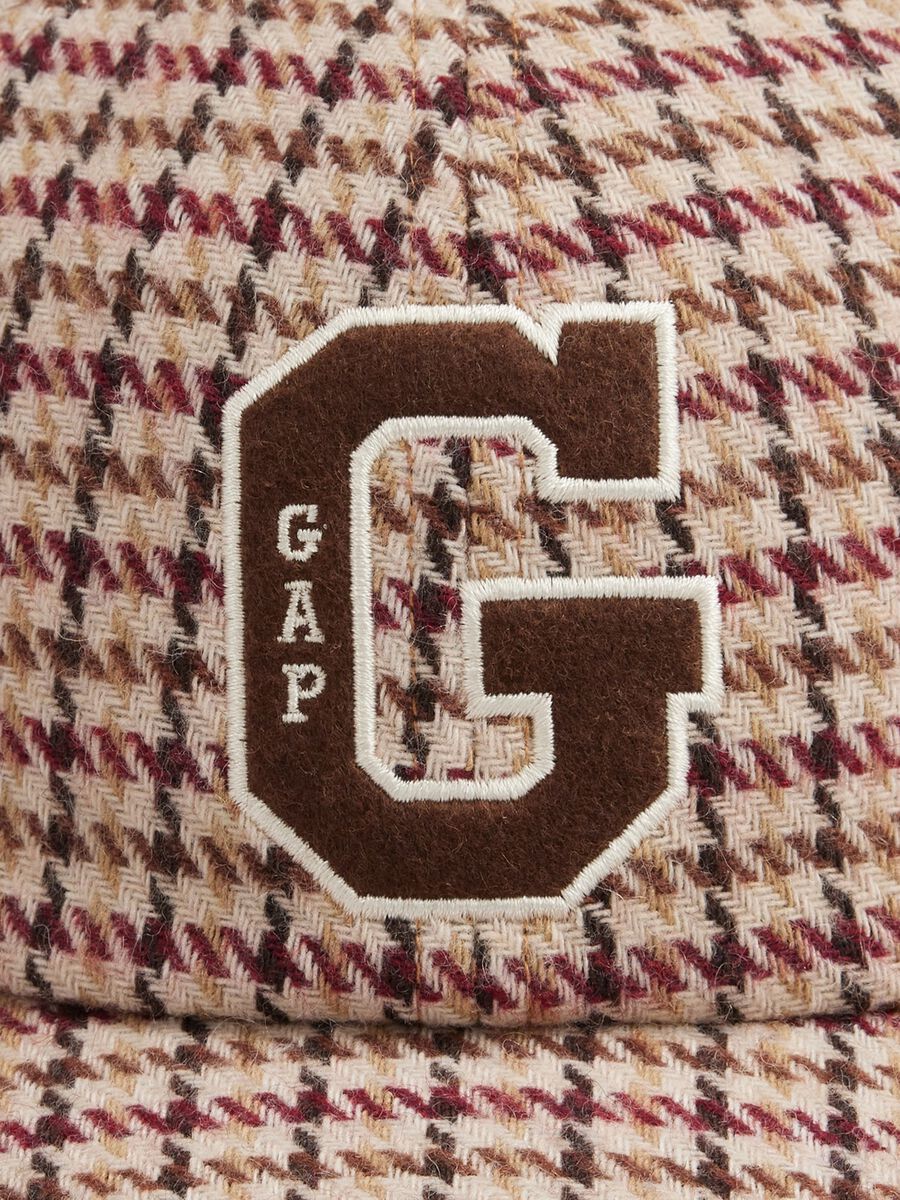 Cappello da baseball in tweed ricamo logo_1