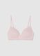 Pink Triangle Bra in Stretch Cotton with Padding_0
