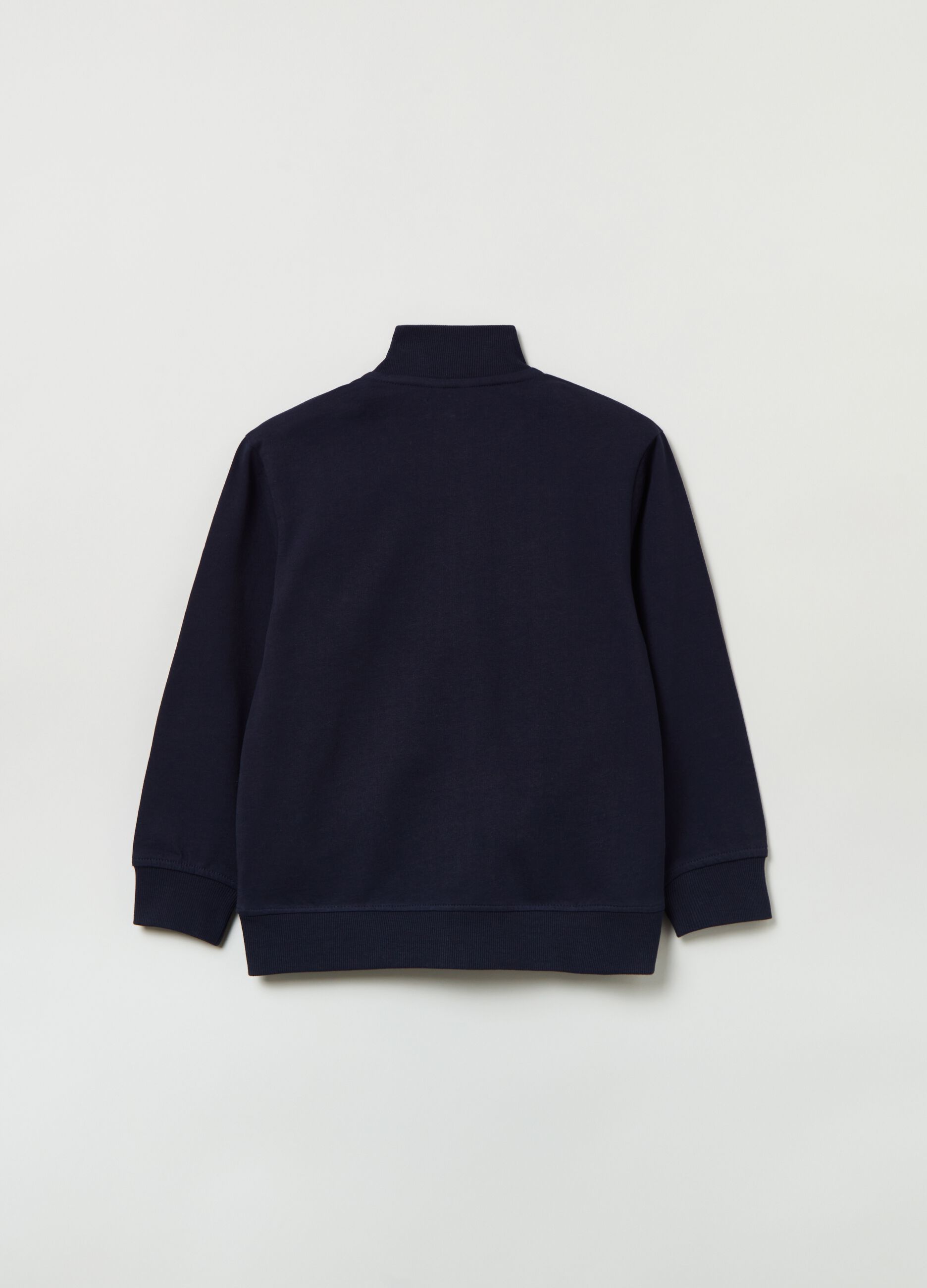 Full-zip in French Terry a collo alto_1