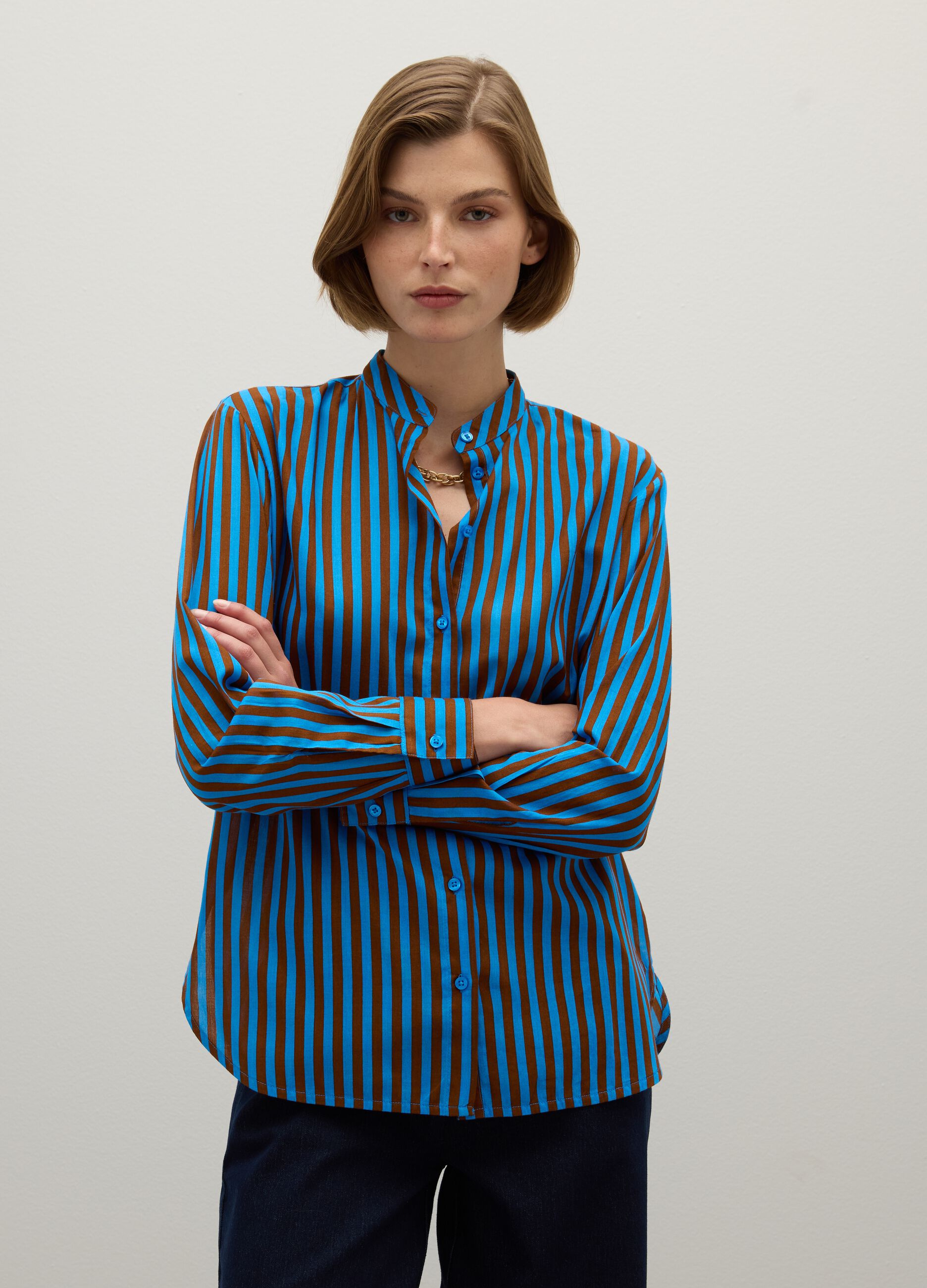 Multicolour pure cotton regular fit shirt
