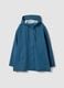 Blue hooded rain jacket with zip, regular fit_4