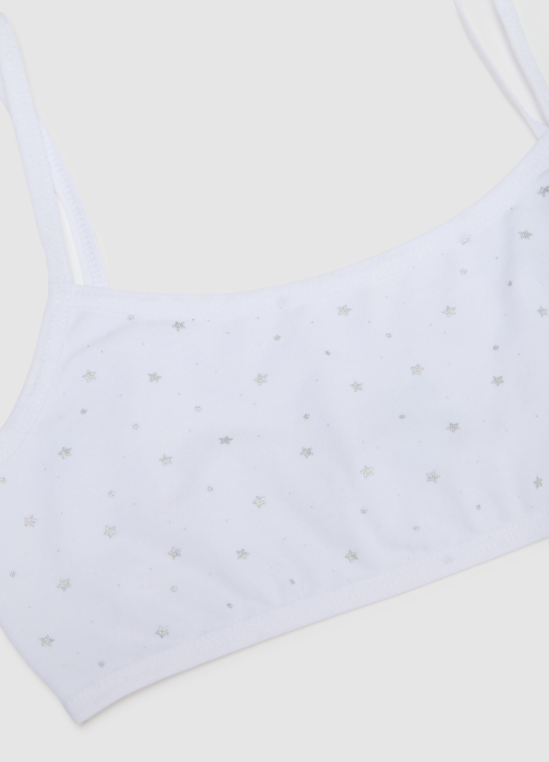 Girls' Bi-Pack White Stretch Cotton Bras