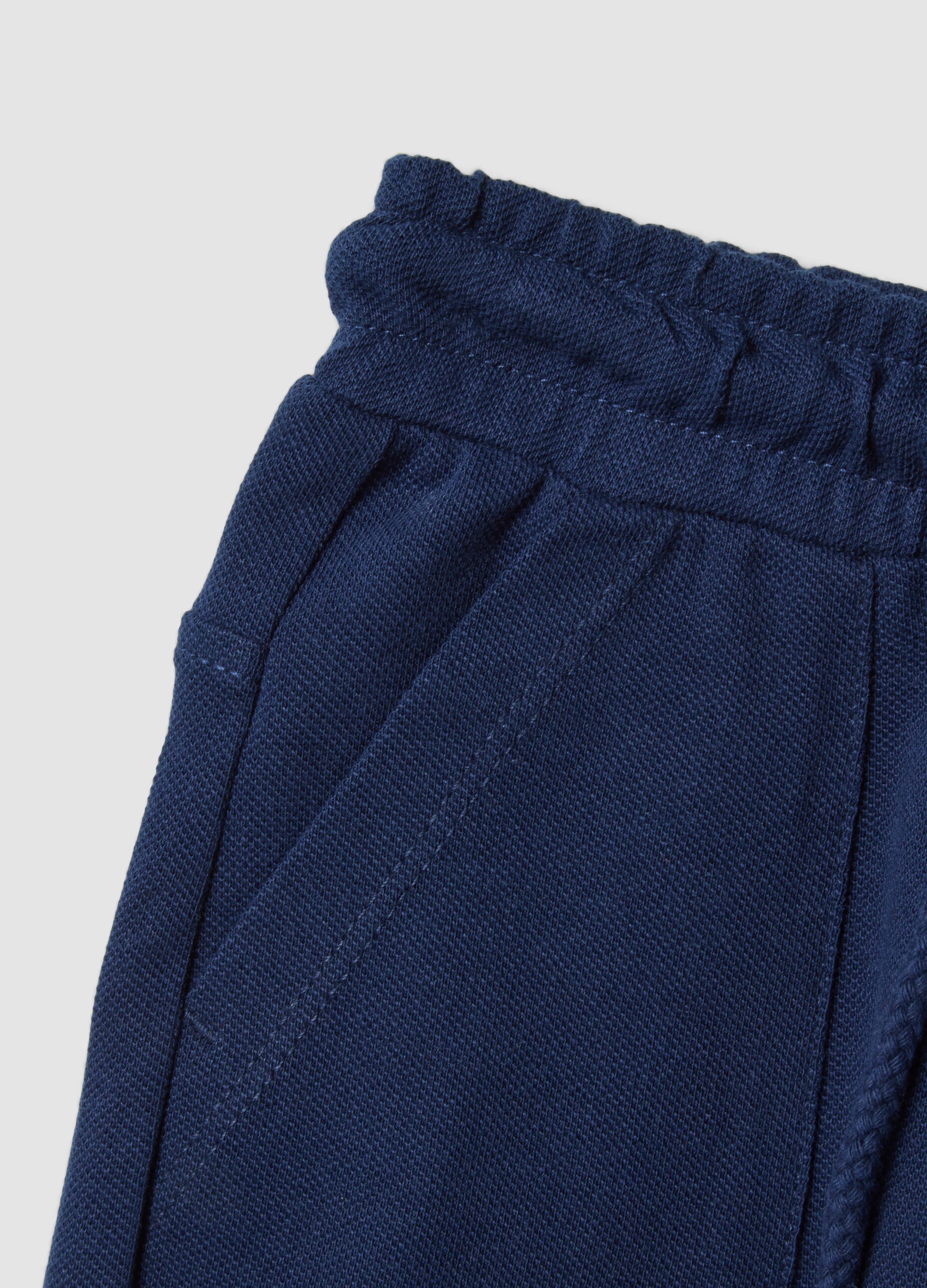 Blue organic cotton shorts