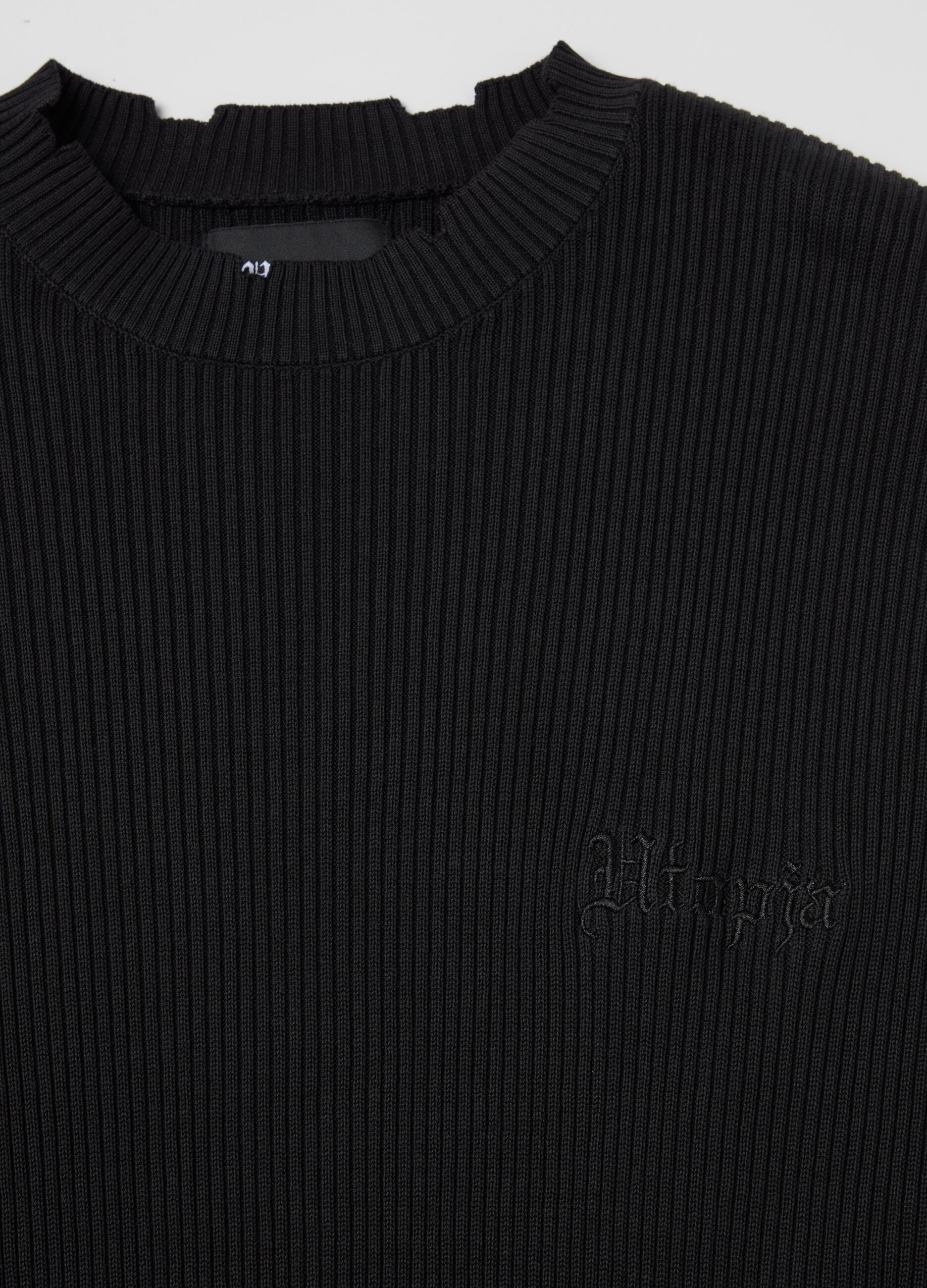 Light Knit Crewneck Black