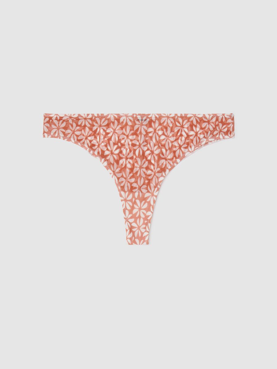 Women’s briefs in multicoloured stretch fabric with floral design_4