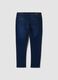 Dark blue stretch cotton slim tapered fit jeans_2