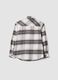 Beige checked pure cotton shirt_2