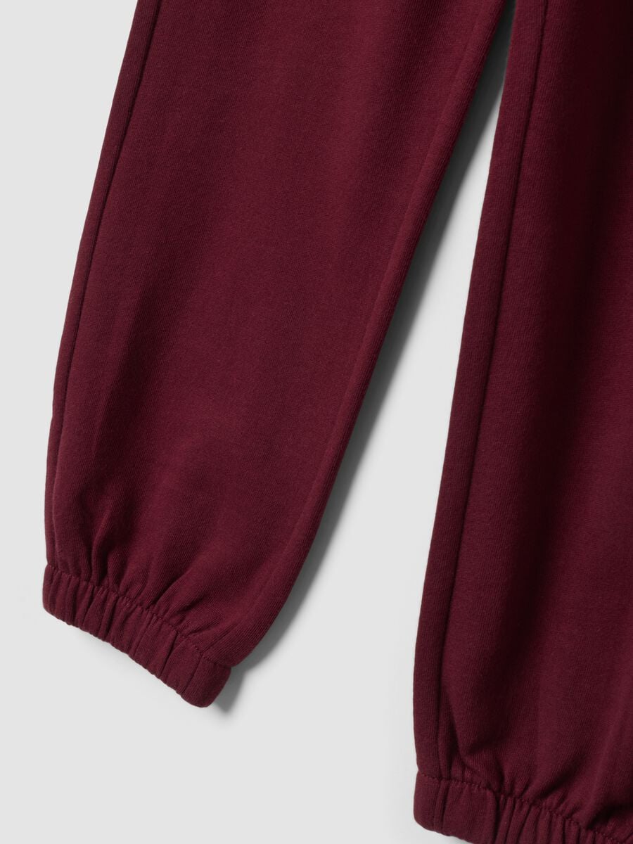 Pantaloni jogger viola in misto cotone e viscosa_2