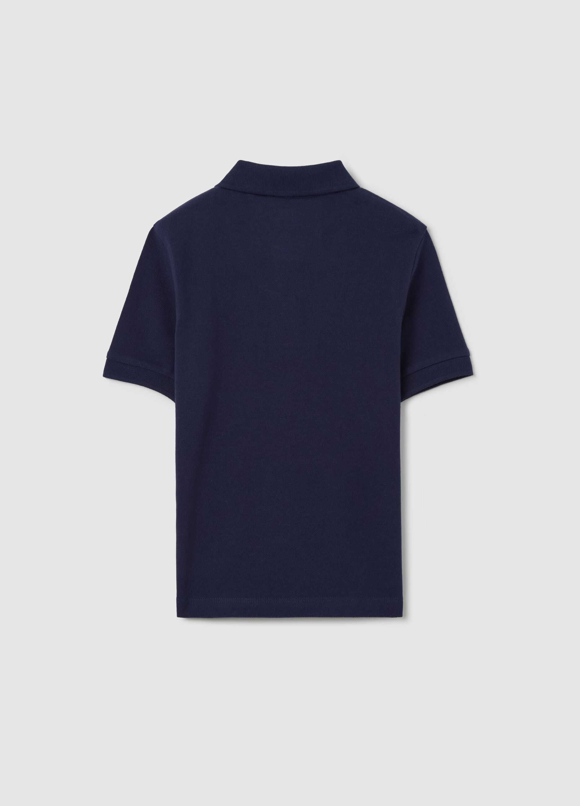 Essential blue polo shirt in organic cotton