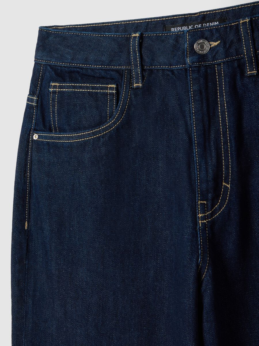 Pure cotton blue baggy fit jeans_1