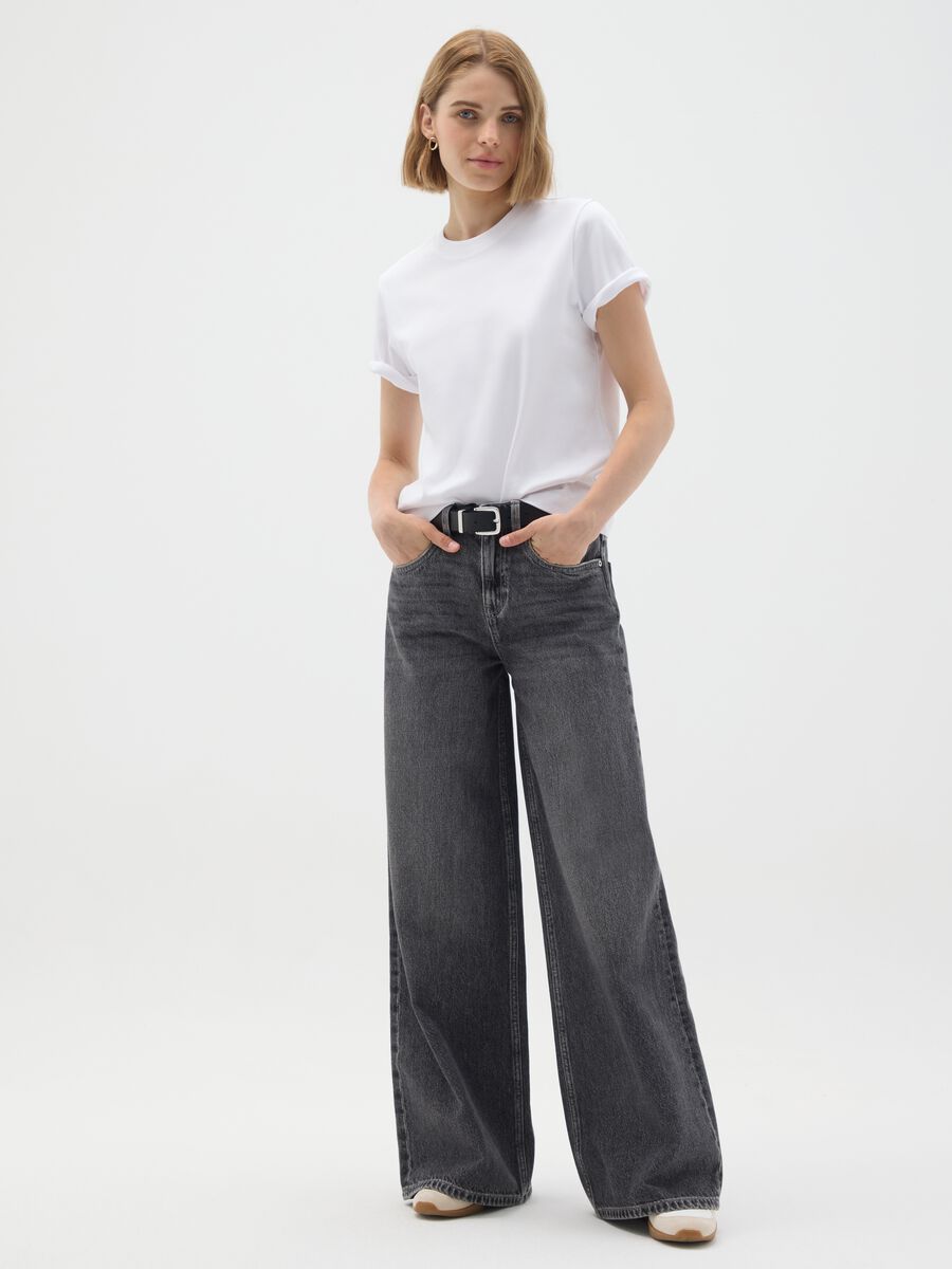 High-waisted grey wide jeans_0