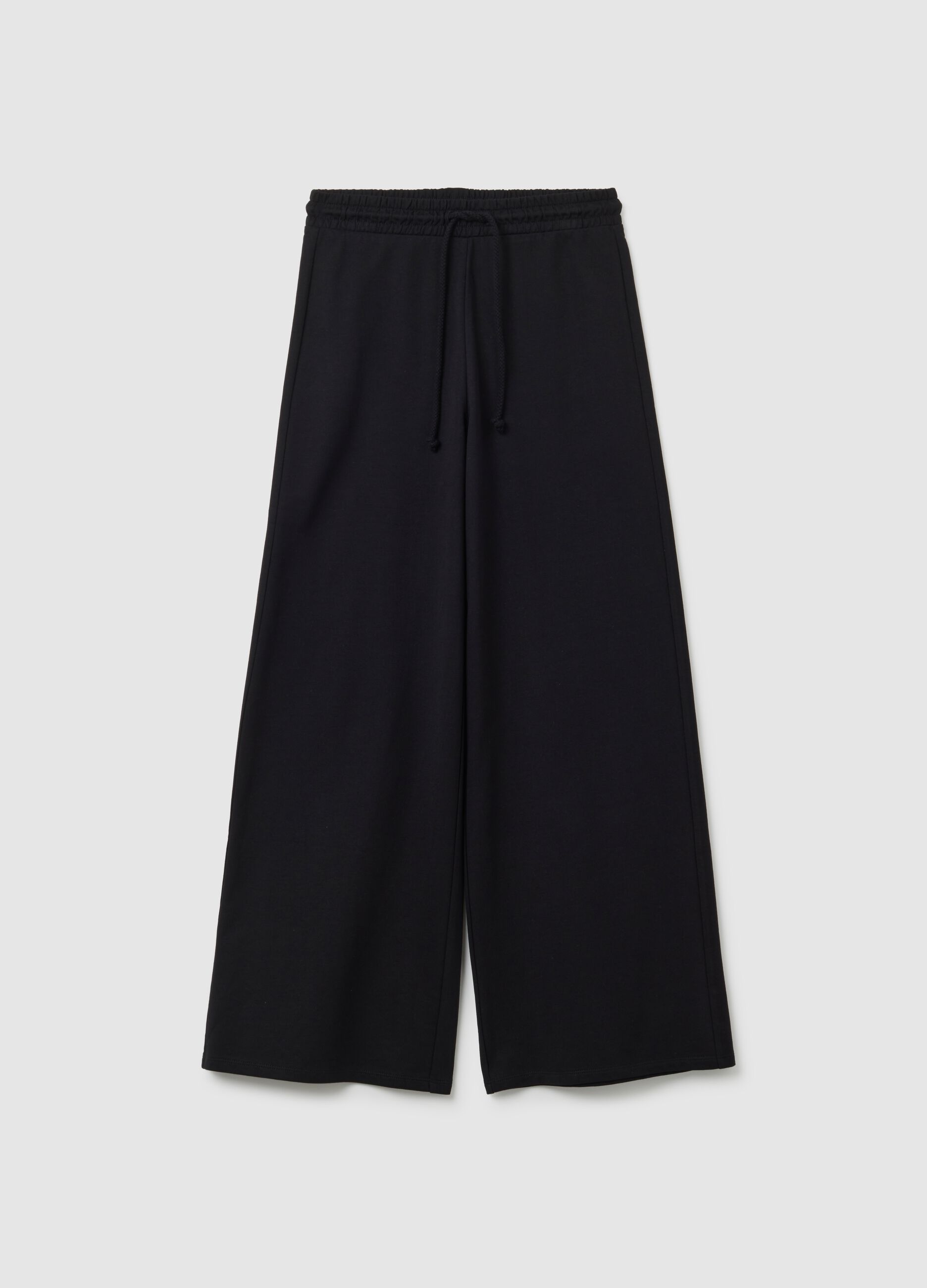 Black pure cotton trousers regular fit