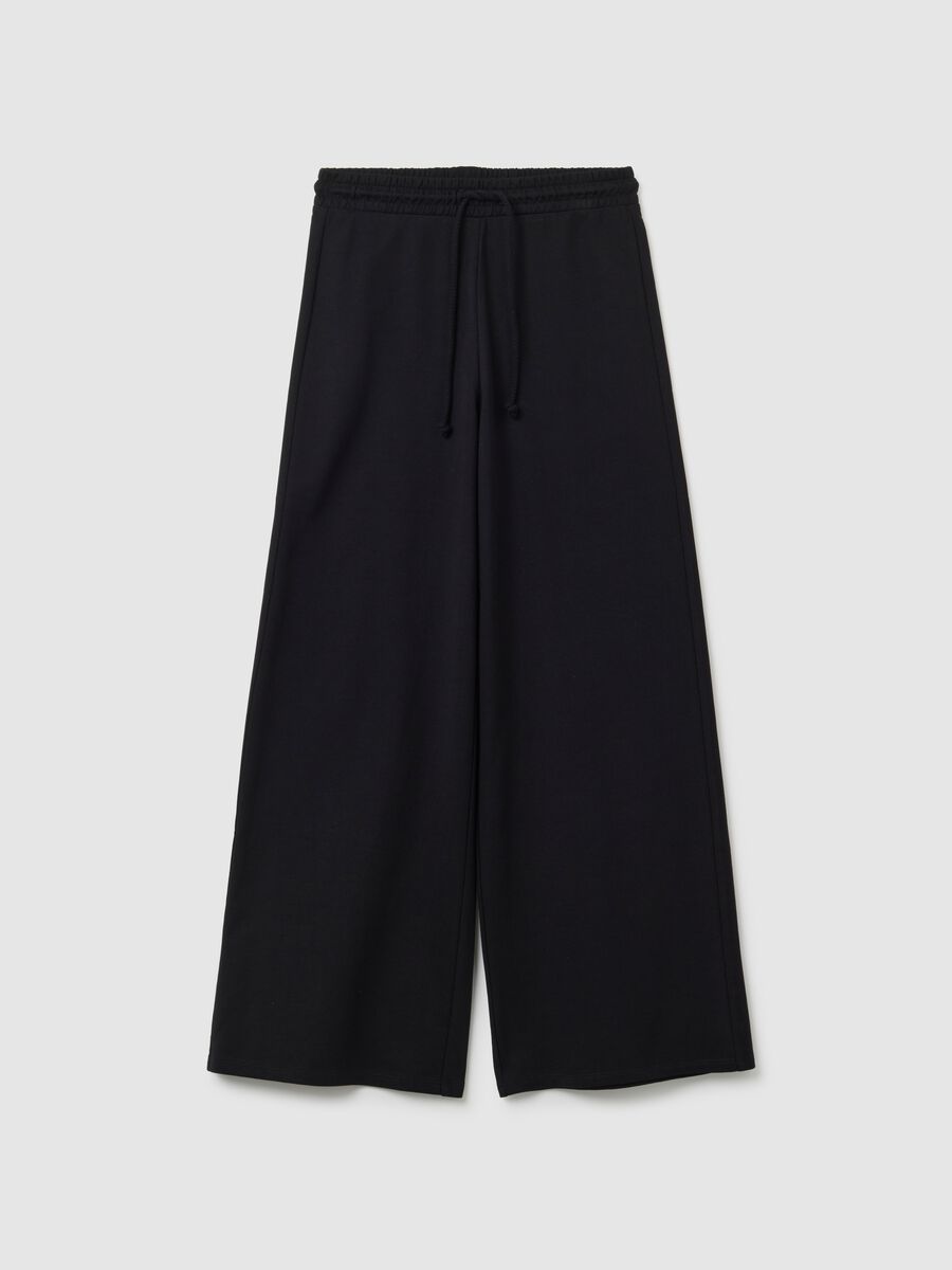 Black pure cotton trousers regular fit_4