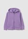 Girls' sweatshirt in pure purple cotton with regular fit_0