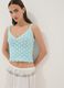 Gilet azzurro in crochet di puro cotone regular fit_3