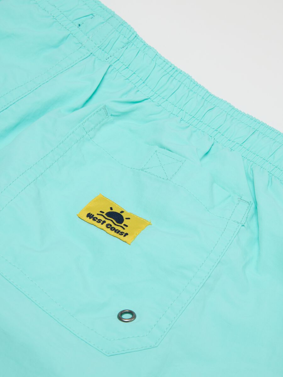 Men's blue mixed regular fit shorts_5