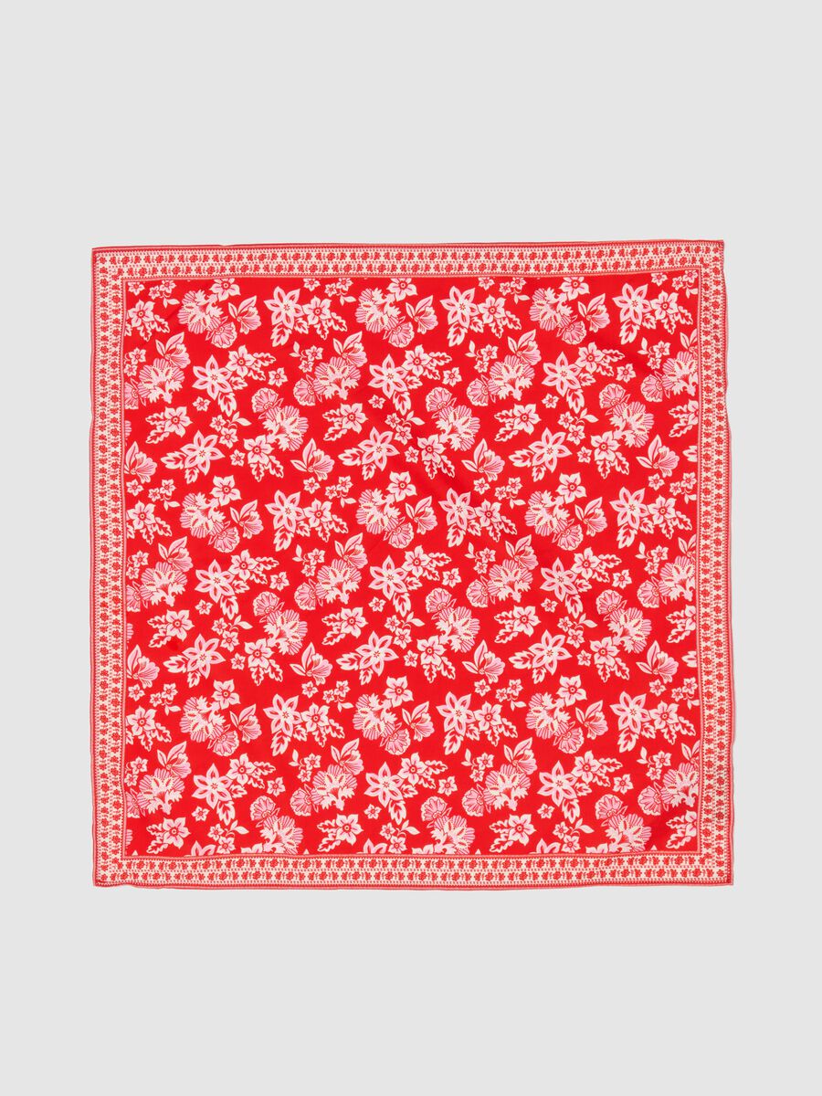 Cotton bandana with floral print_1
