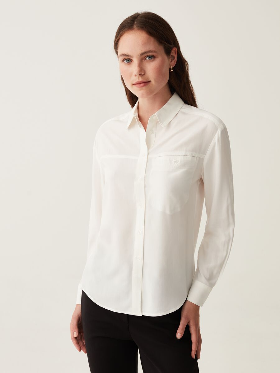 Camicia in viscosa con tasca_1